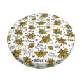 thumbnail image 6 of Uemuo Hohey Bee Golden2 Pattern Round Bar Stool Seat Covers Washable Stool Cushion Slipcover Elastic Bar Chair Covers-13 inch, 6 of 7
