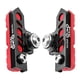 thumbnail image 1 of 2 pastillas de freno de bicicleta duraderas, para bicicleta de montaña de carretera, para llantas de fibra de carbono, anti negro rojo, 1 of 9