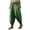 Green, variant on YUGYXL Women's Linen Harem Pants Plus Size Tapered Pants Loose Fit Elastic Waist Trousers Summer Casual Pant with Pockets Black XL