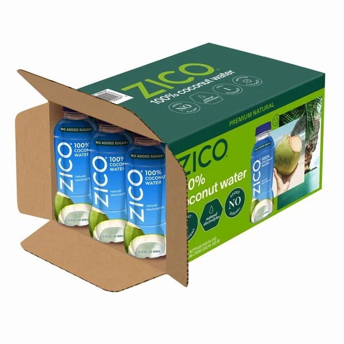 Zico 100% Coconut Water, 13.5 Ounce (Pack of 15)