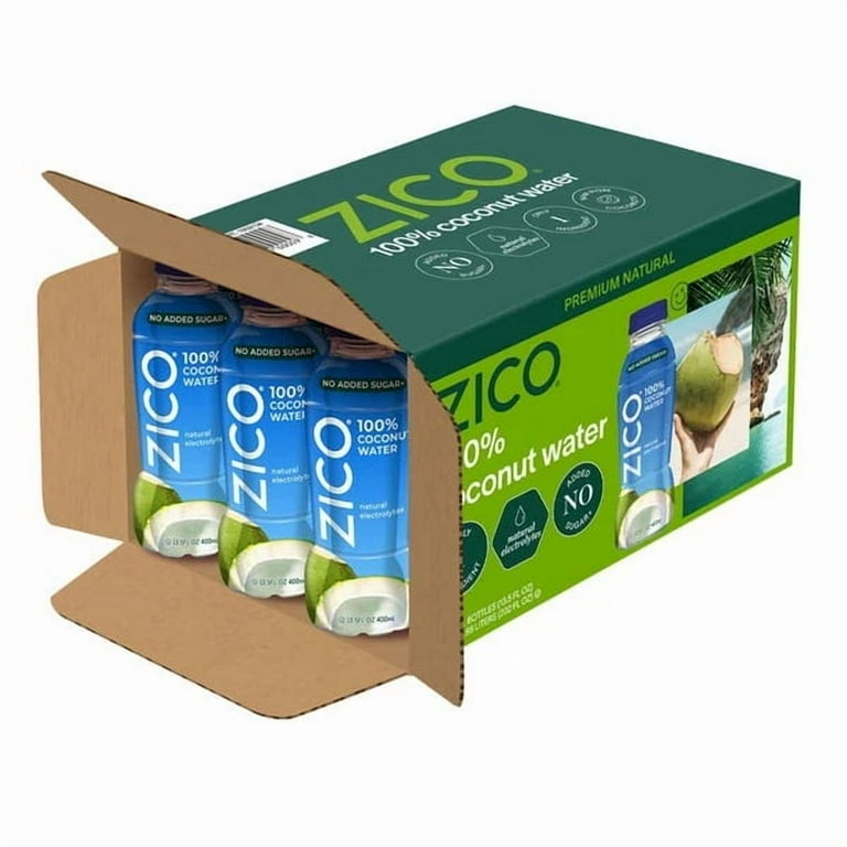 Zico 100% Coconut Water, 13.5 Ounce (Pack of 15) - Walmart.com