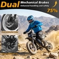 thumbnail image 6 of 16" Electric Dirt Bike Ebike for Teens, 1000W Motor 1500W Peak, 48V 17.5Ah Removable Battery, 16x3" Fat Tire, Full Suspension, UL2849 Certified, White, 6 of 9
