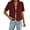 Wine, variant on Cmfcve Women's Short Sleeve Blazer Notched Lapel Business Casual Cropped Suit Jacket Open Front Button Down Suit Blazer