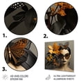 thumbnail image 3 of Designart "Golden Luxe butterfly woman portriat In Yellow and Black"Dior Metal Wall Art Yellow Glam Living Room Wall Art, 3 of 6