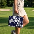 thumbnail image 4 of Pzuqiu Floral Tropical Leaves Golf Cart Seat Covers 4 Pockets Golf Cart Seat Cover Towel, Portable Storage Pockets Quilted Golf Cart Seat Covers, 4 of 9