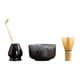 thumbnail image 1 of Juego de 4 piezas de té matcha japonés, accesorio para té, de matcha, kit ceremonial, juego de utensilios de matcha para ceremonias en la negro, 1 of 9