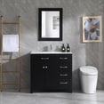 thumbnail image 7 of Wonline 36" Free Standing Bathroom Vanity Cabinet Modern Design Drawer and Mirror Black Free Standing 2 Soft Closing Doors Vanity Only, 7 of 7