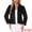 Black, variant on Women's Faux Fur Long Sleeve Open Front Overcoat Fluffy Jacket L White