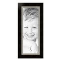 thumbnail image 2 of ArtToFrames 13" x 37" Espresso with Silver Lip Picture Frame, 13x37 inch Silver Wood Poster Frame (WOM-4951),  Pack, 2 of 7