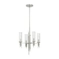 thumbnail image 2 of Kuzco Lighting Torres 36" Chandelier Clear Ribbed Glass 8X40W E12 Vintage Brass/Clear Ribbed, 2 of 3