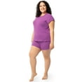 thumbnail image 4 of Fruit of the Loom Women's Dolman Top & Short Pajama Set, Sizes S-4X, 4 of 11