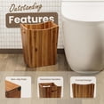 thumbnail image 7 of TIDITA 2 Gallon Acacia Wooden Bin, Wastebasket – Decorative Bathroom Trash Can, Waste Basket for Bedroom, Office, Wood Bathroom Accessories, Boho, 7 of 7
