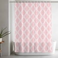 thumbnail image 4 of Pink Cute Moroccan Shower Curtain, Modern Geometric Morocco Abstract Art Waterproof Shower Curtain Set with 12 Hooks Lightweight Bath Curtains Fabric Bathroom Decor 36x72 Inches, 4 of 9