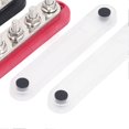 thumbnail image 2 of Lot de 2 blocs de distribution d'alimentation M8 300 A 12-48 V, barre omnibus en laiton et acier inoxydable, pour voiture, bateau, marine, 2 of 4