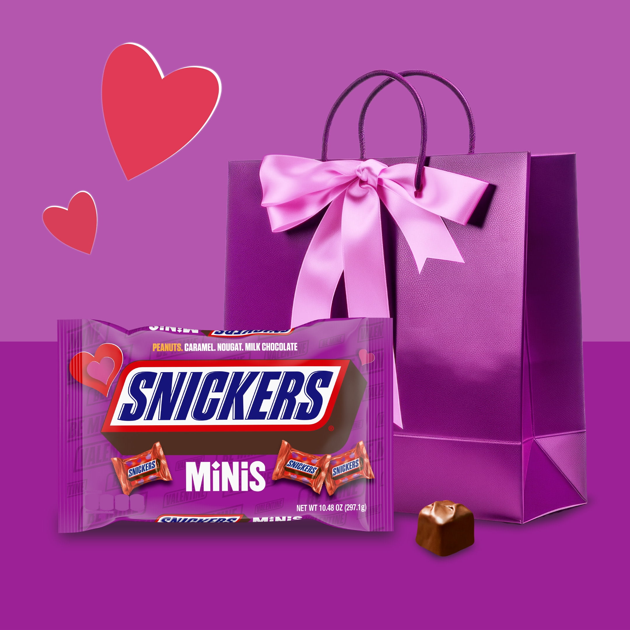 (2 pack) Snickers Minis Valentine's Day Chocolate Candy Bars - 10.48 oz Bag