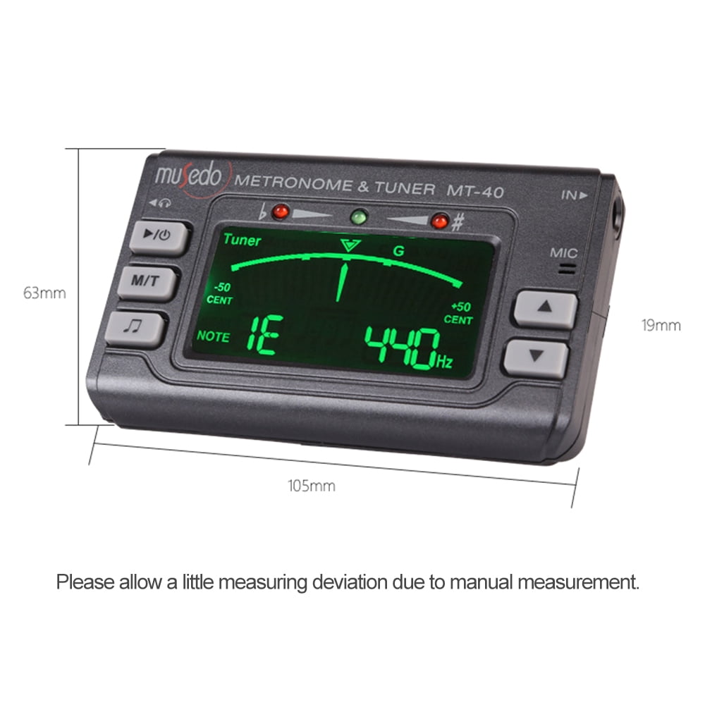 Portable Instrument 3in1 Metronome Tuner Tone Generator for Guitar