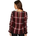 thumbnail image 3 of Sanctuary Clothing Womens Ruffled Knit Blouse, Red, Medium, 3 of 3
