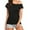 Black#Women's One Shoulder Casual Tops, variant on Women's Off The Shoulder Tops Summer Casual One Shoulder Short Sleeve T Shirts Dressy Basic Going Out Workout Tshirt 2026 Wine,XXL
