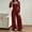 d2016_Wine, variant on Zormilly Jumpsuits for Women Long Sleeve Square Neck Elastic Waist Overalls with Back Zip Fashion Wide Leg Pants Jumpsuits, S-2XL