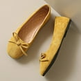 thumbnail image 6 of Xfvqtps Womens Casual Bow Flats Lightweight Breathable Shoes with Cushioned Insole Comfortable for Work Walking Travel Yellow, 6 of 9