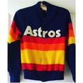 thumbnail image 3 of Stylish Elegance Fashion Kate Upton Rainbow Stripe Blue Sweater Jacket (US, Alpha, X-Small, Regular, Regular, Blue), 3 of 5