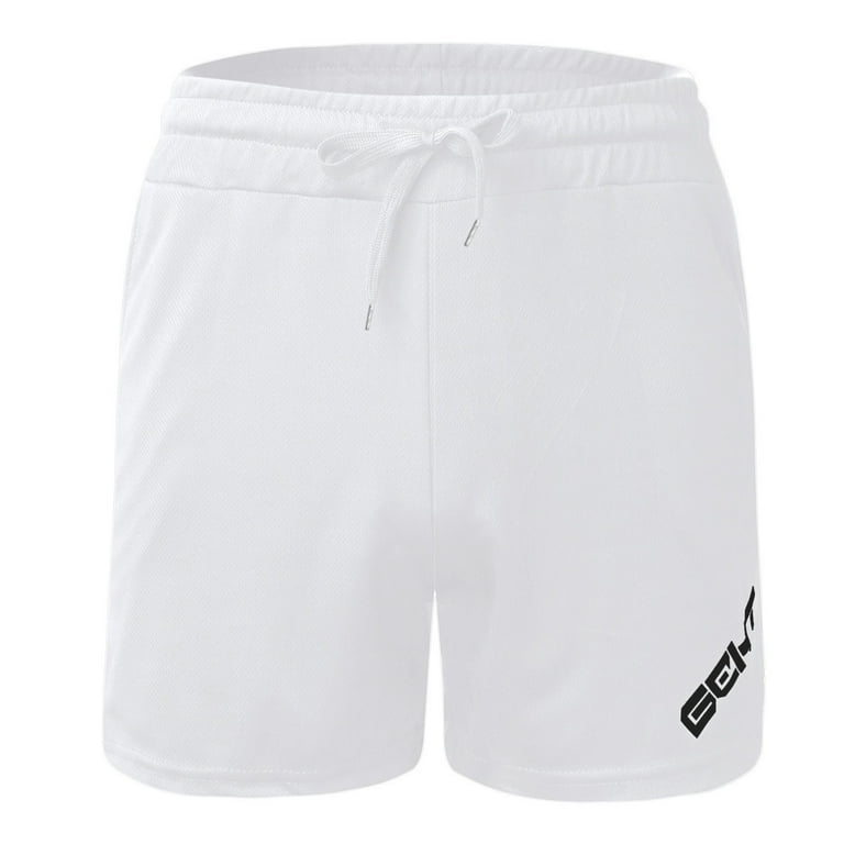 White Mens Boxer Shorts, Polyester Men's Inch Inseam Shorts