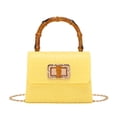 thumbnail image 1 of Women's Fashion Crocodile Pattern Small Square Bag - Bamboo Handle Design, 1 of 5