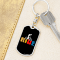 thumbnail image 6 of Ride Cycling Stainless Steel or 18k Gold Premium Swivel Dog Tag Keychain, 6 of 10