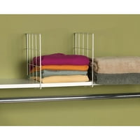 Household Essentials Wire Shelf Divider, White