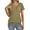 Army Green #145, variant on Womens Short Sleeve Tops V Neck Banded Bottom Summer T Shirt Casual Solid Color Basic Tees Light Purple 3XL