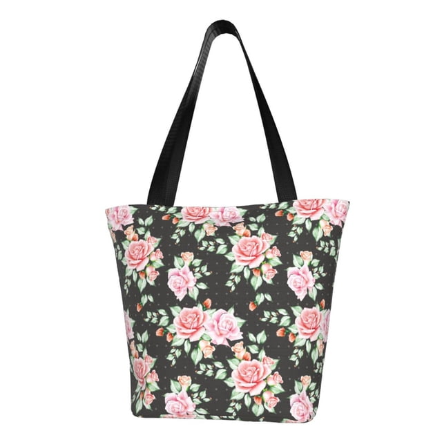Easygdp Rose Flowers Bolso de Hombro para Mujer, Bolso Bandolera y Cartera de Mano Elegante para Uso Diario