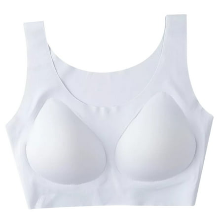 

Heavenly Lounge Unlined Scoop Bra Seamless Push up Wireless Sport Sleeping Bra XL Sky Blue