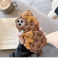 thumbnail image 4 of Kawaii Phone Cases Apply to iPhone 11,Cute Cartoon Bear Phone Case with Lanyard Keychain Cookies Bear Phone Case 3D iPhone 11 Case Soft Silicone Shock, 4 of 4