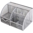 thumbnail image 1 of 1 Pcs Desk Organizer, Stationery Organizer (Silver) Pen Holder, Desk Tidy, Multifunction Organizer, 1 of 5