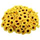 thumbnail image 1 of 200 Uds cabezas de girasol amarillas artificiales 1,8 pulgadas cabezas de girasol falsas de tela de seda para decoración de boda ramo de novia Diy Ha. Afortunado Sencillez, 1 of 5