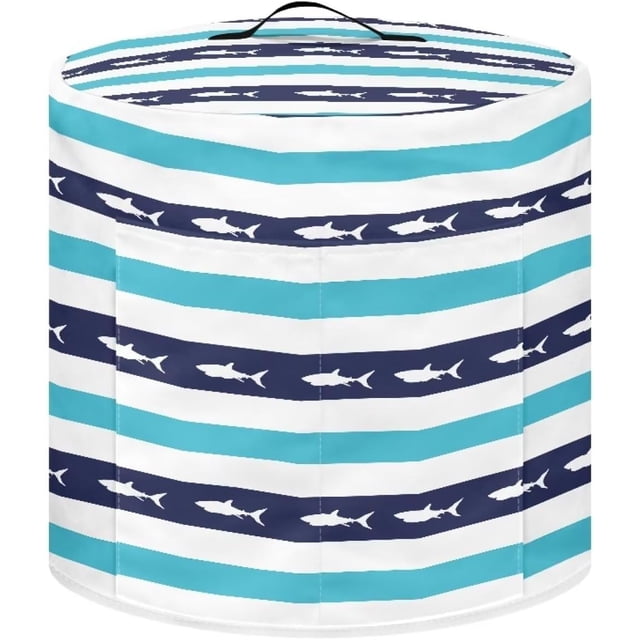 Air Fryer Cover Pressure Appliance Cover Dust Cover Cover for Kitchen Instant Pot Accessories Cover for Kitchen Instant Pot Accessories with Pocket for Spoon/Cooking, Shark Stripe