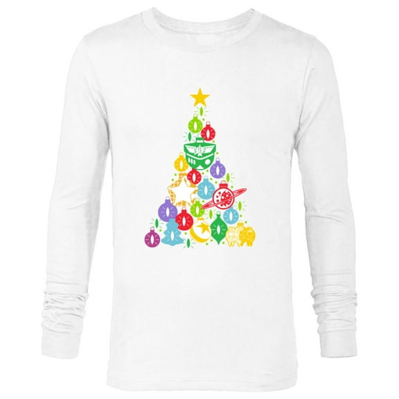 Disney and Pixar’s Toy Story Woody Buzz Ornaments Holiday - Long Sleeve T-Shirt for Men – Customized-White