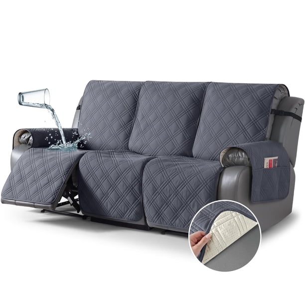 Funda de sofá TAOCOCO impermeable antideslizante de 3 plazas gris oscuro