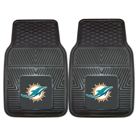 Miami Dolphins Car Flag - Miami Dolphins 2-pc Vinyl Car Mats 17