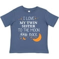thumbnail image 3 of Inktastic I Love My Twin Sister to the Moon and Back Boys or Girls Toddler T-Shirt, 3 of 5