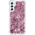 thumbnail image 2 of Case for Samsung Galaxy A25 5G Case Glitter Liquid Cute Clear Phone Case Floating Quicksand Shockproof Protective Bumper Soft TPU Case for Samsung Galaxy A25 5G Love Rose YB, 2 of 7