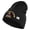 Black, variant on U.S. Army 2nd Armored Division Symbol Embroidered 8 Inch Solid Knit Short Beanie Made in USA - Black OSFM