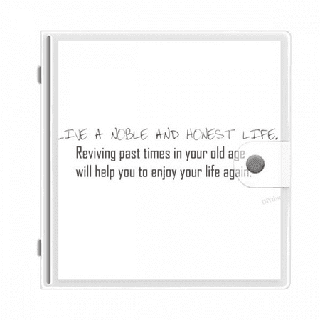 Quote Live A Noble And Honest Life Photo Album Wallet Wedding Family 4x6