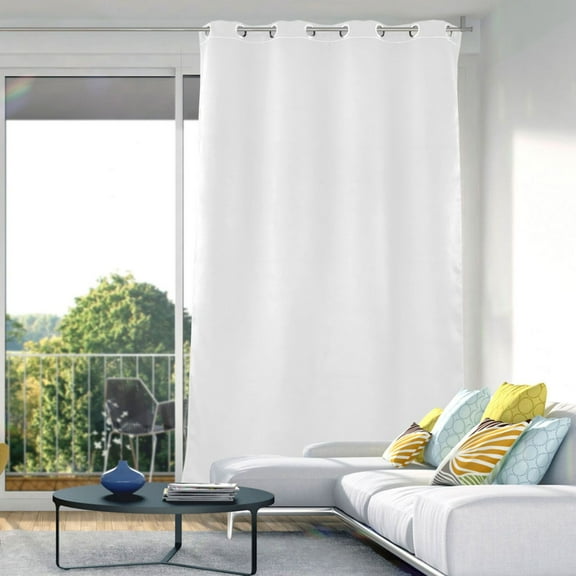 Blackout Curtains Window Curtain for Bedroom Living Room 1 Panel 82"x42" White