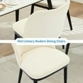 thumbnail image 4 of Danolapsi Dining Chairs Set of 2, Modern Kitchen Side Chairs with Padded Seat, Back and Wooden Legs for Dining Room, Kitchen, Restaurant, 4 of 7