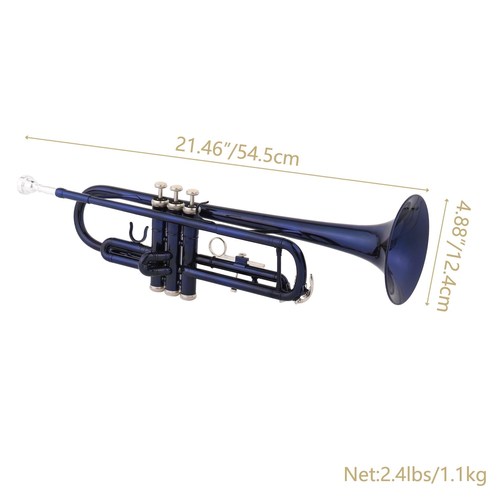 Winado Bb Beginner School Band Trumpet with Mouthpiece Case for Student