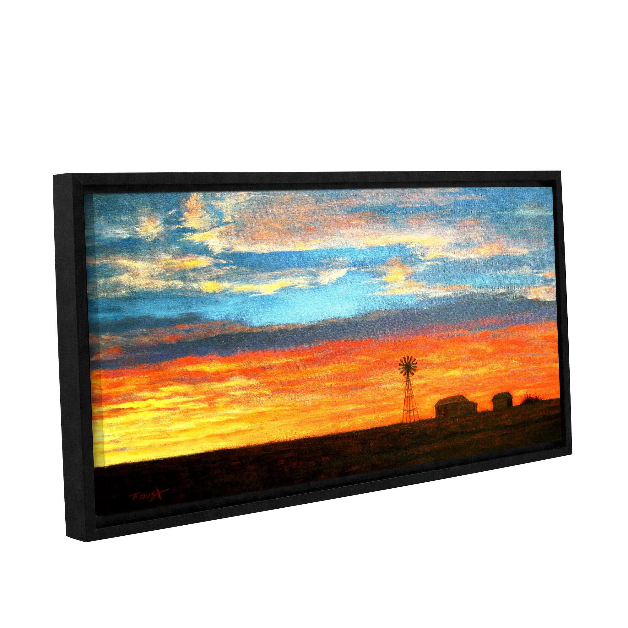 ArtWall Gene Foust "Farmville" Gallery-Wrapped Floater-Framed Canvas