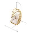 thumbnail image 6 of Uforic Wicker Hanging Egg Chair with Stand, Patio Swing Egg Chair Hammock Chair for Outdoor Indoor - Beige, 6 of 9