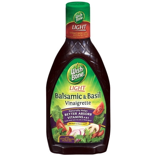 WishBone Light Vinaigrette Balsamic & Basil Salad Dressing 16 fl oz