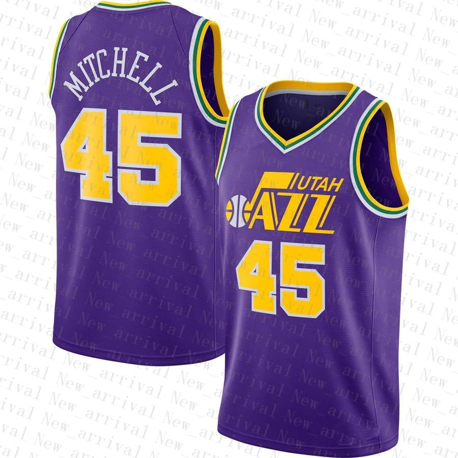 NBA_ Utah''Jazz''Men 32 12 Donovan Mitchell Rudy Gobert Basketball Jersey  45 27 John Stockton Karl Malone 111 